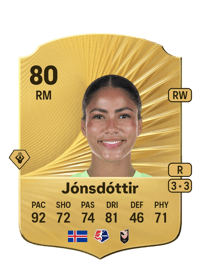 Sveindís Jane Jónsdóttir Rare 80 OVR