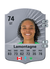 Alexandria Lamontagne Rare 74 OVR