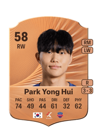 Park Yong Hui Rare 58 OVR