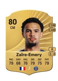Warren Zaïre-Emery Rare 80 OVR