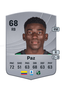 Yeferson Paz Common 68 OVR