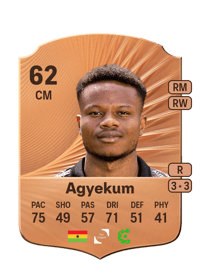Lawrence Agyekum Rare 62 OVR