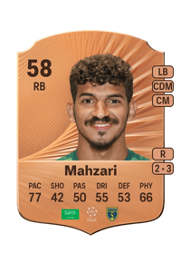 Mohammed Mahzari Rare 58 OVR