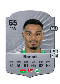 Sacha Bansé Rare 65 OVR