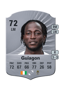 Parfait Guiagon Rare 72 OVR