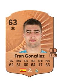 Fran González Rare 63 OVR