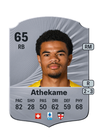 Zachary Athekame Rare 65 OVR