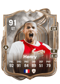 Thierry Henry Champion Icon 91 OVR