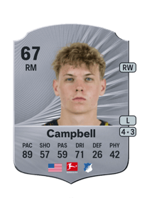 Cole Campbell Rare 67 OVR