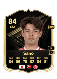 Kaishū Sano Team of the Week 84 OVR