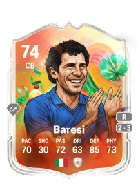 Franco Baresi World Tour Silver Stars 74 OVR