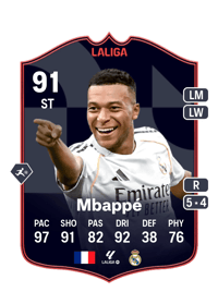 Kylian Mbappé POTM LALIGA EA SPORTS 91 OVR