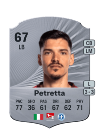 Raoul Petretta Rare 67 OVR
