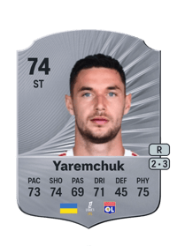 Roman Yaremchuk Rare 74 OVR