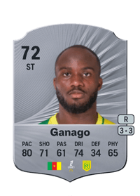 Ignatius Ganago Rare 72 OVR