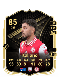 Jacob Italiano Team of the Week 85 OVR
