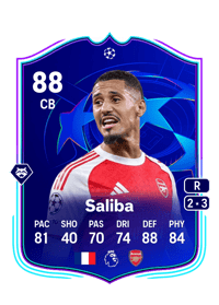 William Saliba UCL Road to the Knockouts 88 OVR