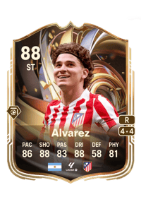 Julián Alvarez Ratings Reload 88 OVR
