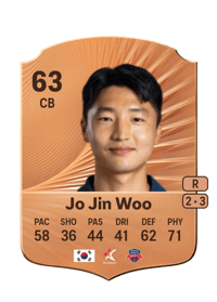 Jo Jin Woo Rare 63 OVR