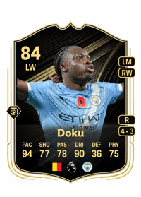 Jérémy Doku Team of the Week 84 OVR