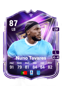 Nuno Tavares FC Pro Live 87 OVR