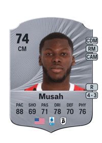 Yunus Musah Rare 74 OVR