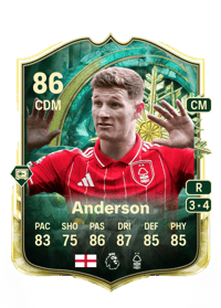 Elliot Anderson Winter Wildcards 86 OVR