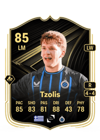 Christos Tzolis Team of the Week 85 OVR