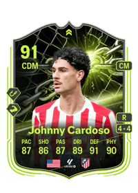 Johnny Cardoso Showdown Plus 91 OVR