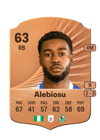 Ryan Alebiosu Rare 63 OVR