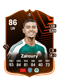 Anass Zaroury UEL Road to the Knockouts 86 OVR