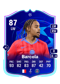 Bradley Barcola UCL Road to the Knockouts 87 OVR