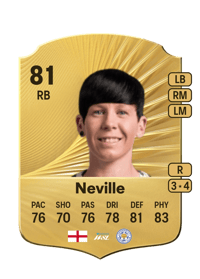 Ashleigh Neville Rare 81 OVR
