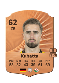 David Kubatta Rare 62 OVR