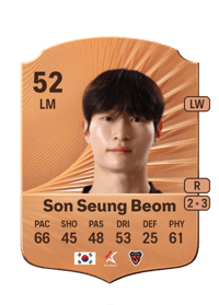 Son Seung Beom Rare 52 OVR