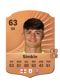 Tommy Simkin Rare 63 OVR
