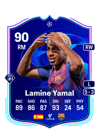 Lamine Yamal UCL Road to the Knockouts 90 OVR