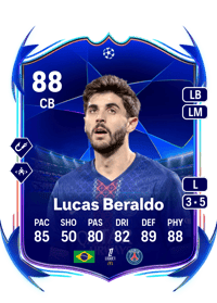 Lucas Beraldo UEFA Champions League Road to the Final 88 OVR