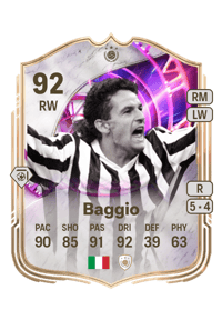 Roberto Baggio Time Warp Icon 92 OVR