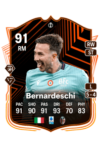 Federico Bernardeschi UEL Road to the Final 91 OVR