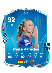 Irene Paredes UEFA Women's Champions League Road to the Final 92 OVR
