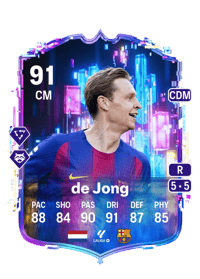Frenkie de Jong Flashback Player 91 OVR