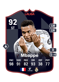 Kylian Mbappé POTM LALIGA EA SPORTS 92 OVR