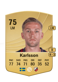 Jesper Karlsson Common 75 OVR