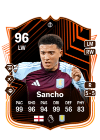 Jadon Sancho UEL Road to the Final 96 OVR