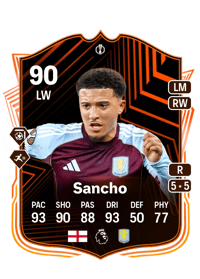 Jadon Sancho UEL Road to the Final 90 OVR