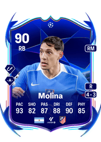 Nahuel Molina UEFA Champions League Road to the Final 90 OVR