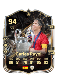 Carles Puyol Trophy Titans ICON 94 OVR