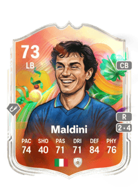 Paolo Maldini World Tour Silver Stars 73 OVR