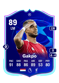 Cody Gakpo UCL Road to the Knockouts 89 OVR